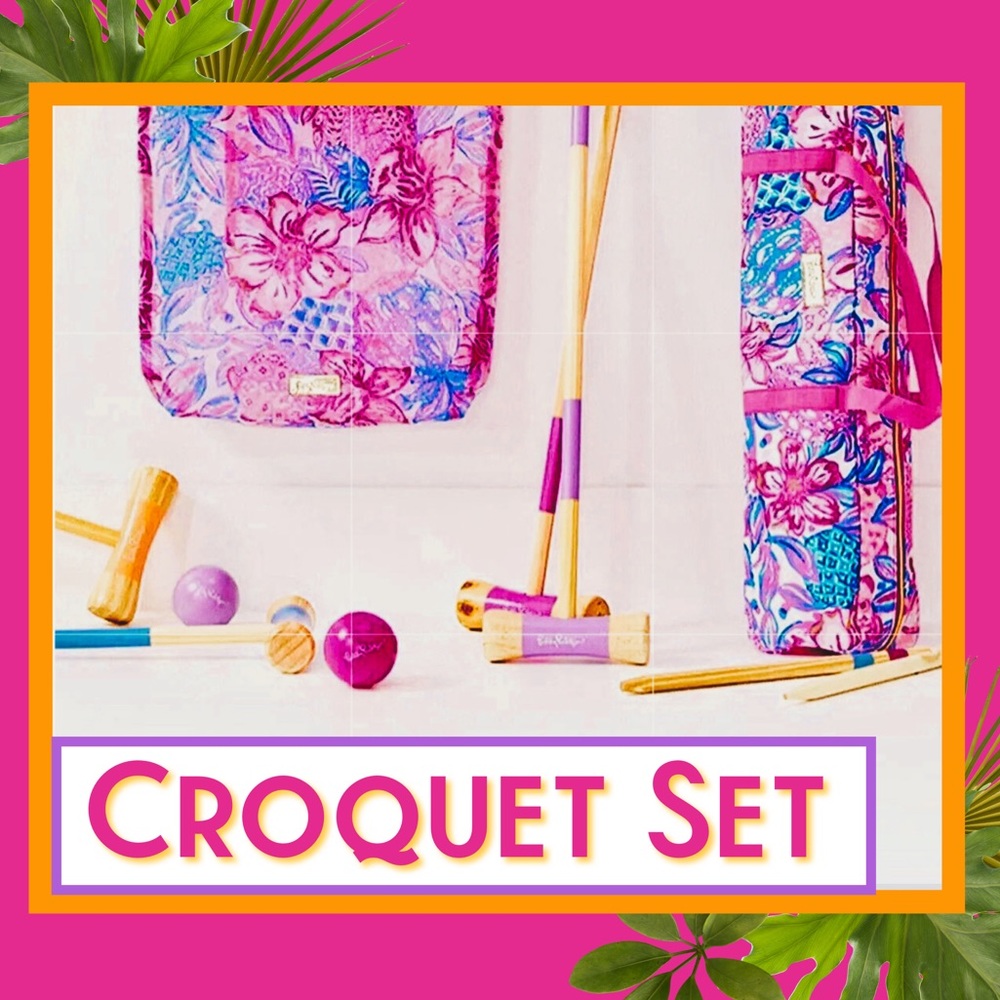 🍃🌸 NWT Lilly Pulitzer Croquet Set 🌸🍃
